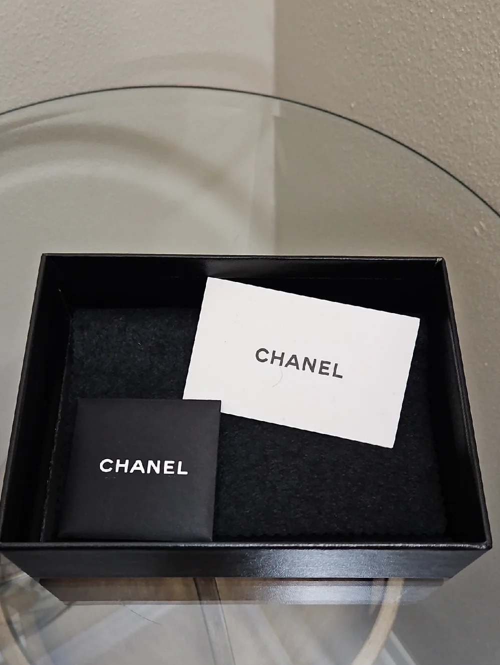 CHANEL Black and White Logo Gift Box
